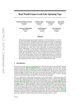 Real World Games Look Like Spinning Tops