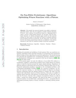 On Non-Elitist Evolutionary Algorithms Optimizing Fitness Functions with
  a Plateau