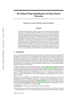 Revisiting Initialization of Neural Networks