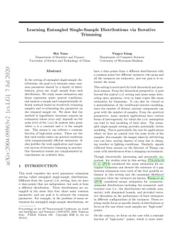 Learning Entangled Single-Sample Distributions via Iterative Trimming