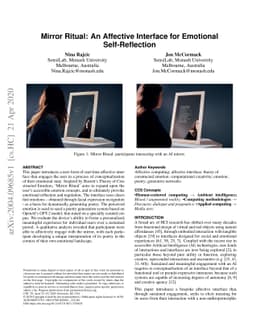 Mirror Ritual: An Affective Interface for Emotional Self-Reflection