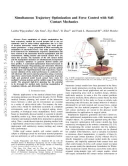 Simultaneous Trajectory Optimization and Force Control with Soft Contact
  Mechanics
