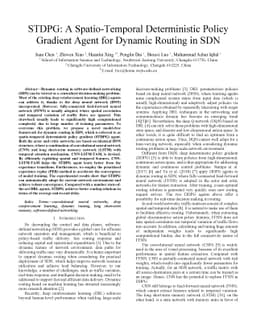 STDPG: A Spatio-Temporal Deterministic Policy Gradient Agent for Dynamic
  Routing in SDN