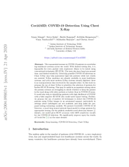 CovidAID: COVID-19 Detection Using Chest X-Ray