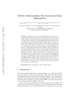 MixNet: Multi-modality Mix Network for Brain Segmentation