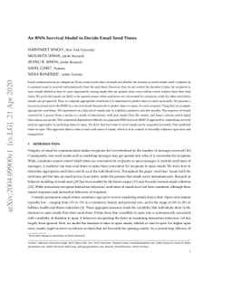 An RNN-Survival Model to Decide Email Send Times