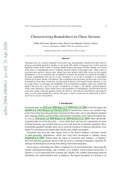 Characterizing Boundedness in Chase Variants