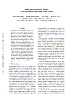 Attention is Not Only a Weight: Analyzing Transformers with Vector Norms