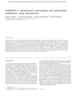 CAPODAZ: A Containerised Authorisation and Policy-driven Architecture
  using Microservices