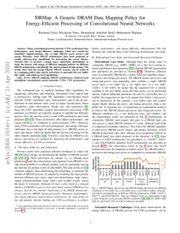 DRMap: A Generic DRAM Data Mapping Policy for Energy-Efficient
  Processing of Convolutional Neural Networks