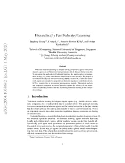 Hierarchically Fair Federated Learning