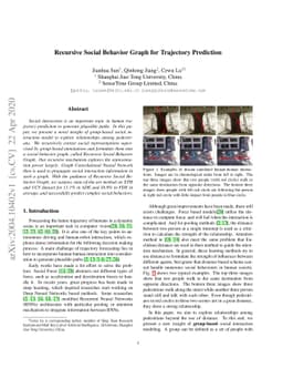 Recursive Social Behavior Graph for Trajectory Prediction