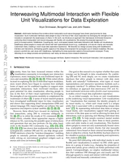 Interweaving Multimodal Interaction with Flexible Unit Visualizations
  for Data Exploration