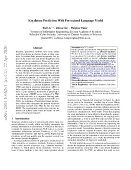 Keyphrase Prediction With Pre-trained Language Model