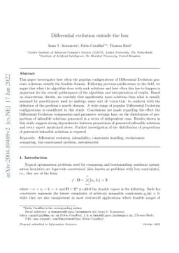 Differential evolution outside the box