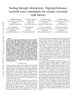 Scaling through abstractions -- high-performance vectorial wave
  simulations for seismic inversion with Devito