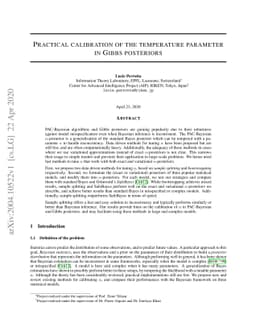 Practical calibration of the temperature parameter in Gibbs posteriors