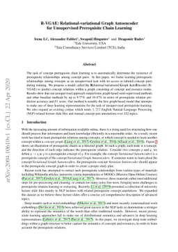 R-VGAE: Relational-variational Graph Autoencoder for Unsupervised
  Prerequisite Chain Learning