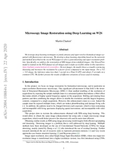 Microscopy Image Restoration using Deep Learning on W2S