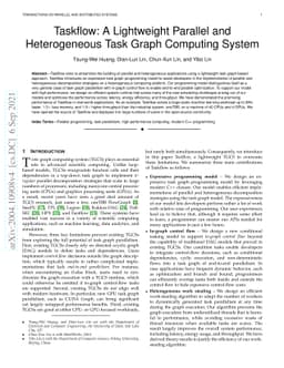 Taskflow: A Lightweight Parallel and Heterogeneous Task Graph Computing
  System