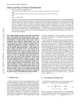 Deep Learning of Chaos Classification