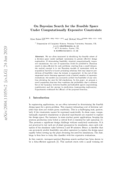 On Bayesian Search for the Feasible Space Under Computationally
  Expensive Constraints