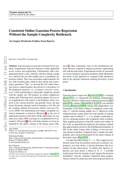 Consistent Online Gaussian Process Regression Without the Sample
  Complexity Bottleneck