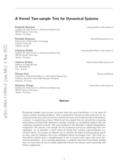 A Kernel Two-sample Test for Dynamical Systems