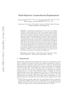 Multi-Objective Counterfactual Explanations