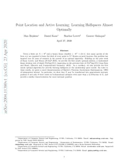 Point Location and Active Learning: Learning Halfspaces Almost Optimally