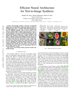 Efficient Neural Architecture for Text-to-Image Synthesis