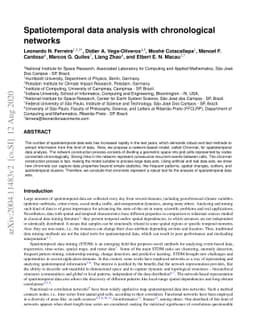 Spatiotemporal data analysis with chronological networks
