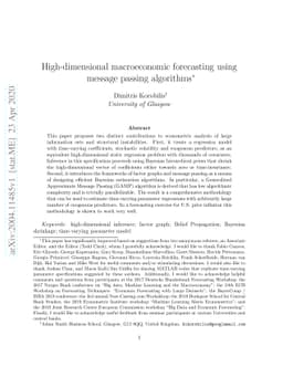 High-dimensional macroeconomic forecasting using message passing
  algorithms