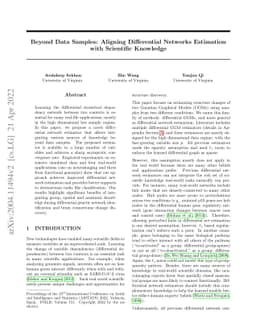 Beyond Data Samples: Aligning Differential Networks Estimation with
  Scientific Knowledge