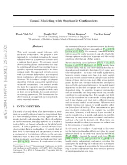 Causal Modeling with Stochastic Confounders