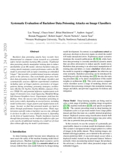 Systematic Evaluation of Backdoor Data Poisoning Attacks on Image
  Classifiers