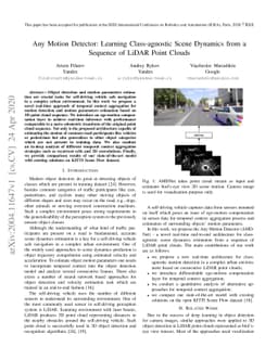 Any Motion Detector: Learning Class-agnostic Scene Dynamics from a
  Sequence of LiDAR Point Clouds