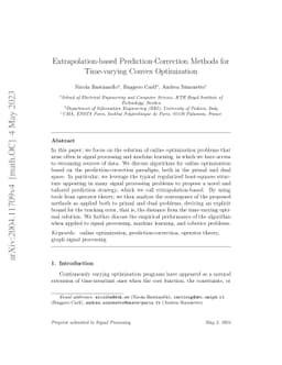 Extrapolation-based Prediction-Correction Methods for Time-varying
  Convex Optimization