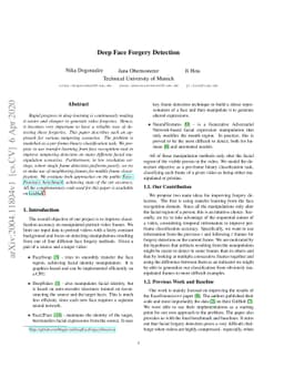 Deep Face Forgery Detection