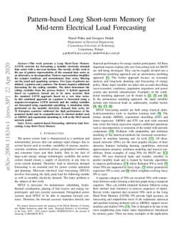 Pattern-based Long Short-term Memory for Mid-term Electrical Load
  Forecasting