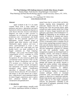 The Plant Pathology 2020 challenge dataset to classify foliar disease of
  apples