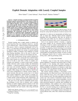 Explicit Domain Adaptation with Loosely Coupled Samples