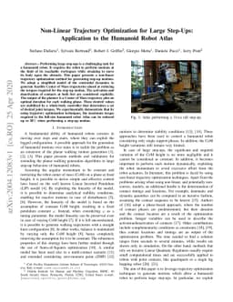 Non-Linear Trajectory Optimization for Large Step-Ups: Application to
  the Humanoid Robot Atlas
