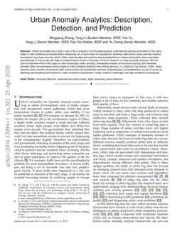 Urban Anomaly Analytics: Description, Detection, and Prediction