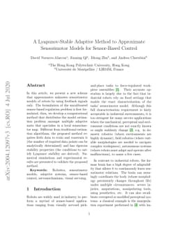 A Lyapunov-Stable Adaptive Method to Approximate Sensorimotor Models for
  Sensor-Based Control