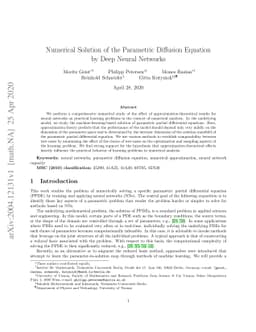 Numerical Solution of the Parametric Diffusion Equation by Deep Neural
  Networks