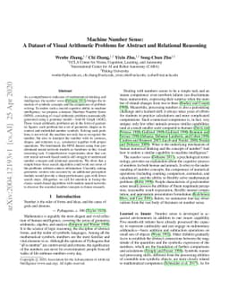 Machine Number Sense: A Dataset of Visual Arithmetic Problems for
  Abstract and Relational Reasoning