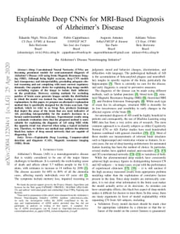 Explainable Deep CNNs for MRI-Based Diagnosis of Alzheimer's Disease