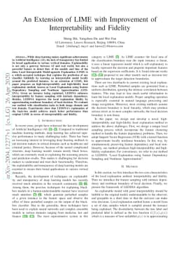 An Extension of LIME with Improvement of Interpretability and Fidelity