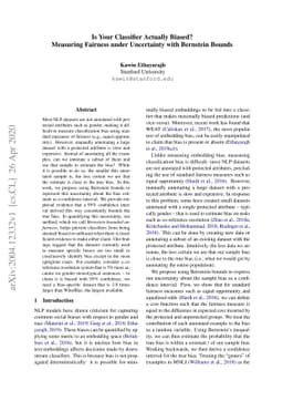 Is Your Classifier Actually Biased? Measuring Fairness under Uncertainty
  with Bernstein Bounds